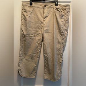 Avenue Tan Capri Jeans